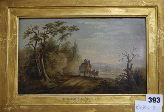 Attributed to George Alken Rottendean, Near Brighton 6 x 9.5in.